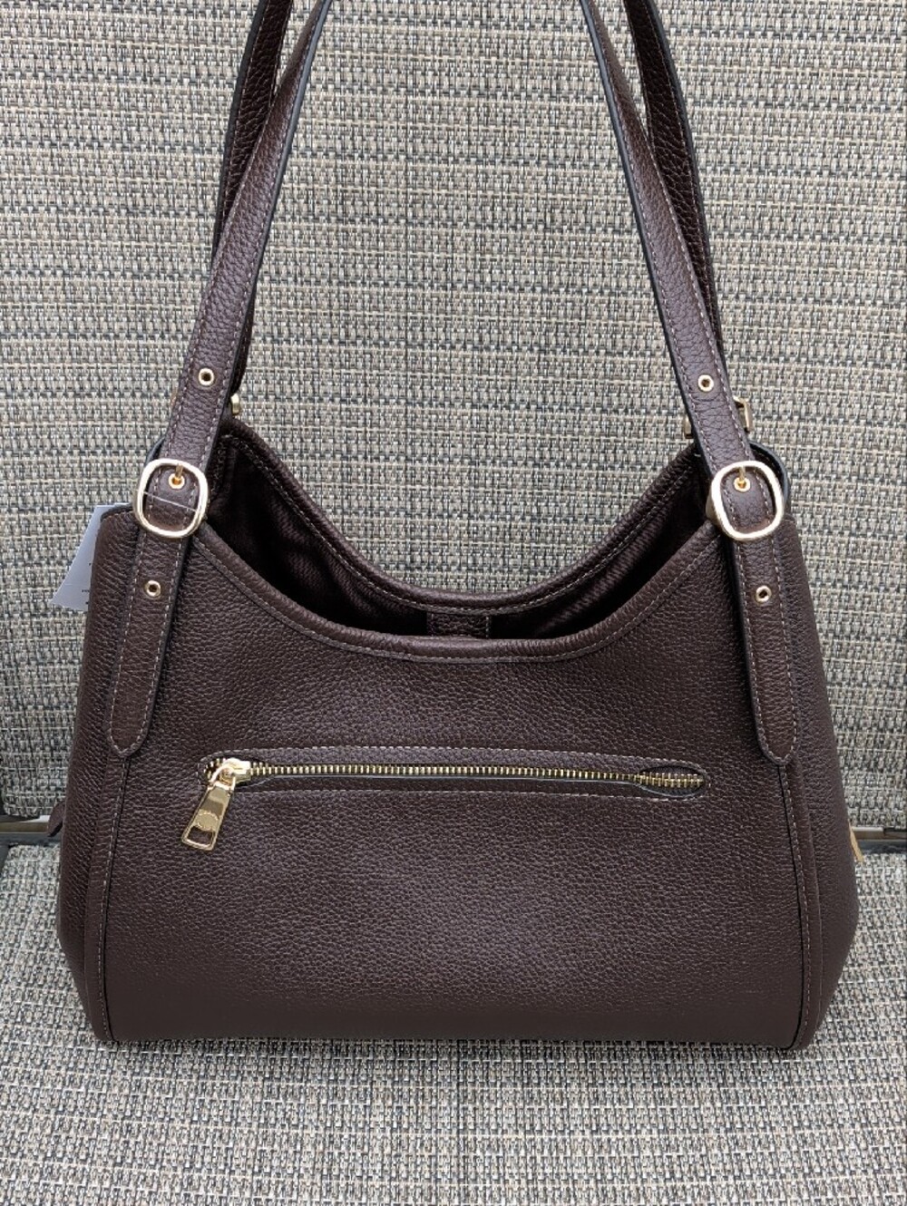 Coach Erin Pebbled Leather Shoulder Bag Maple (CAQ86) NWT - Picture 2 of 12